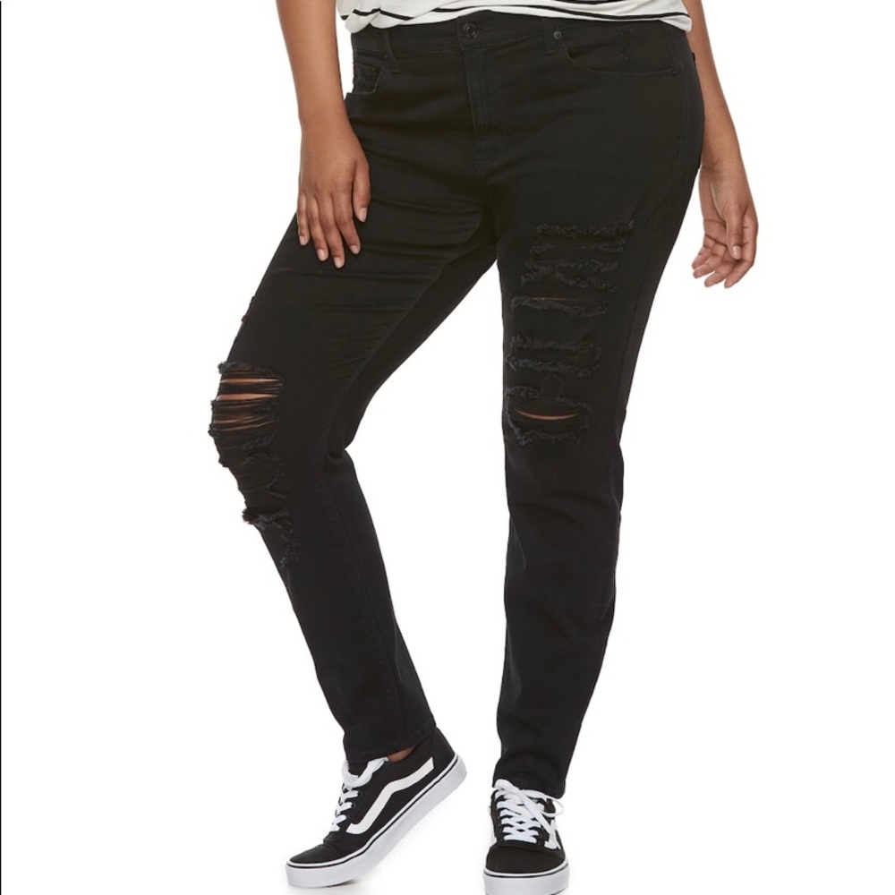 Black ripped jeans